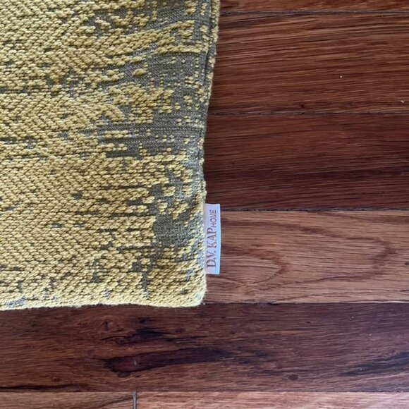 D.V. Kap Home Designer Euro Pillow Sham 26"x26" Yellow & Gray Textured Fabric - Picture 4 of 4